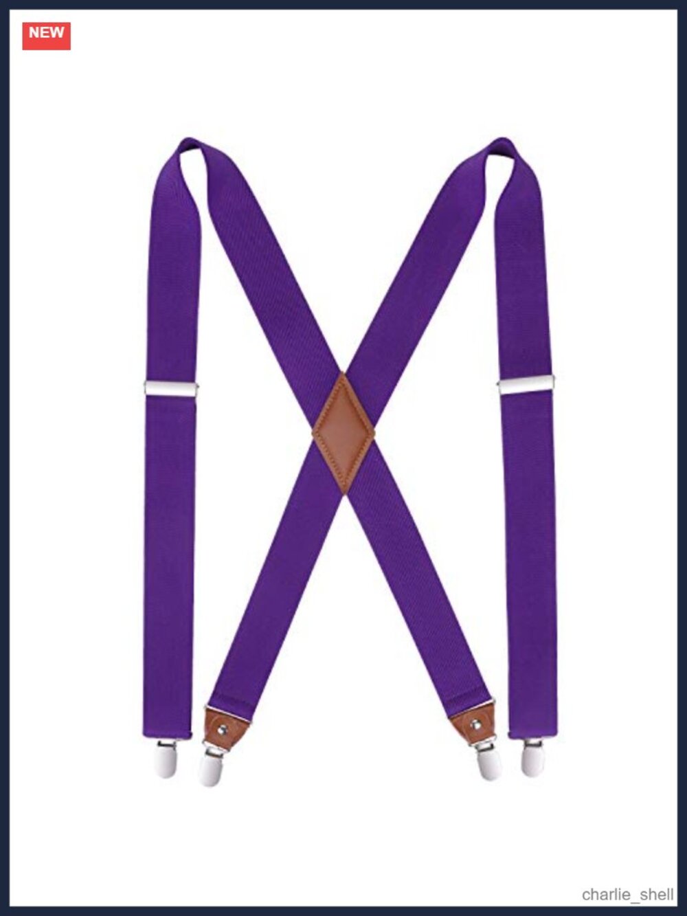 Men's X-Back Suspenders Adjustable Elastic 4 Clips Work Wedding Braces
